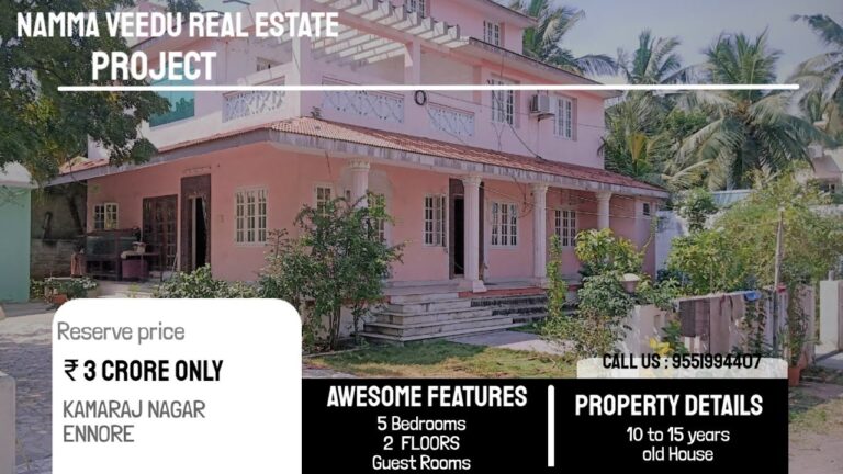 INDEPENDENT BUNGALOW HOUSE FOR SALE IN ENNORE - 5BHK 2 FLOOR HOUSE